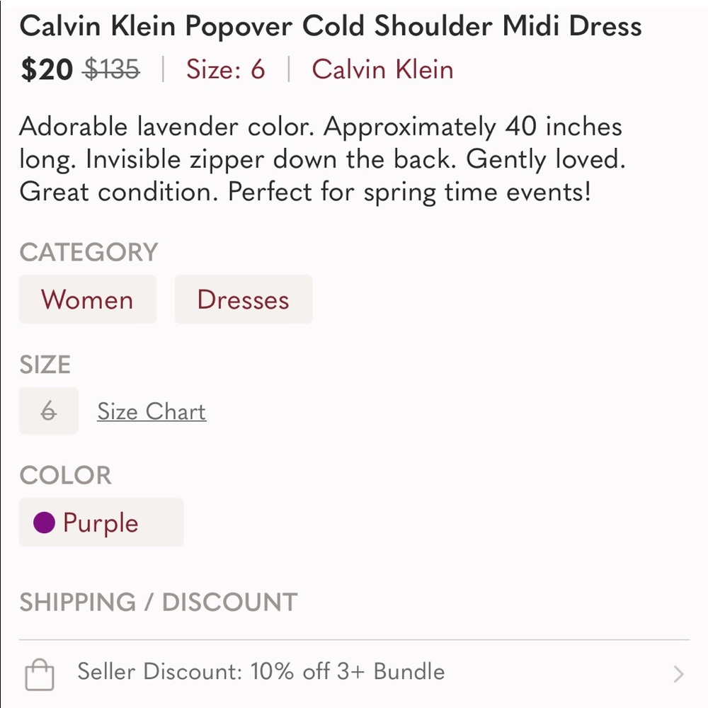 Calvin Klein dress